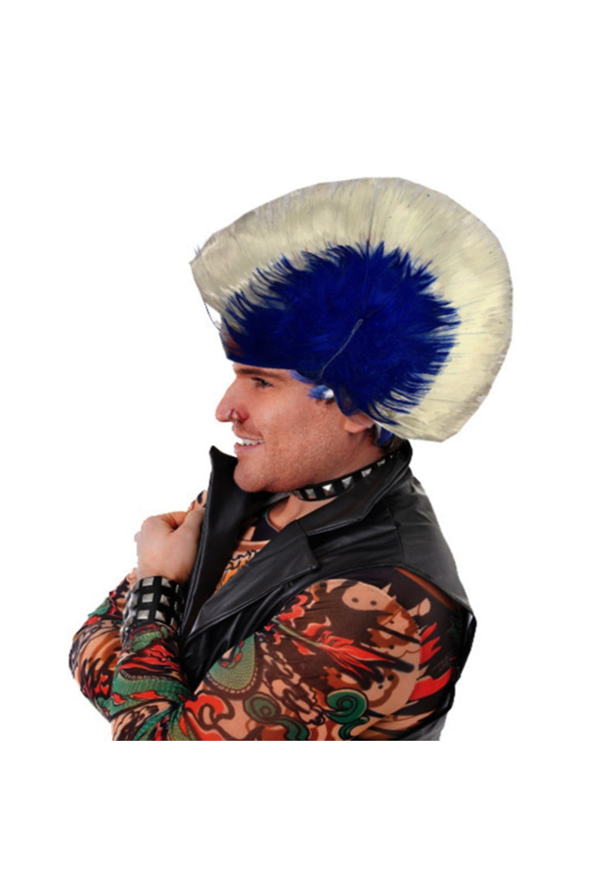 Mohican Mohawk Punk Peruk - 70 li 80 li Yıllar Peruk Model 9