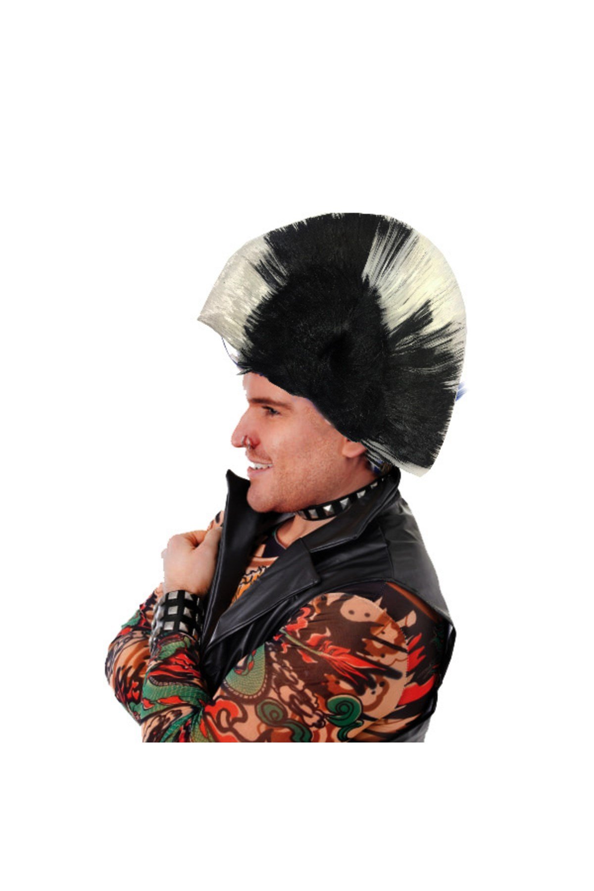 Mohican Mohawk Punk Peruk - 70 li 80 li Yıllar Peruk Model 5