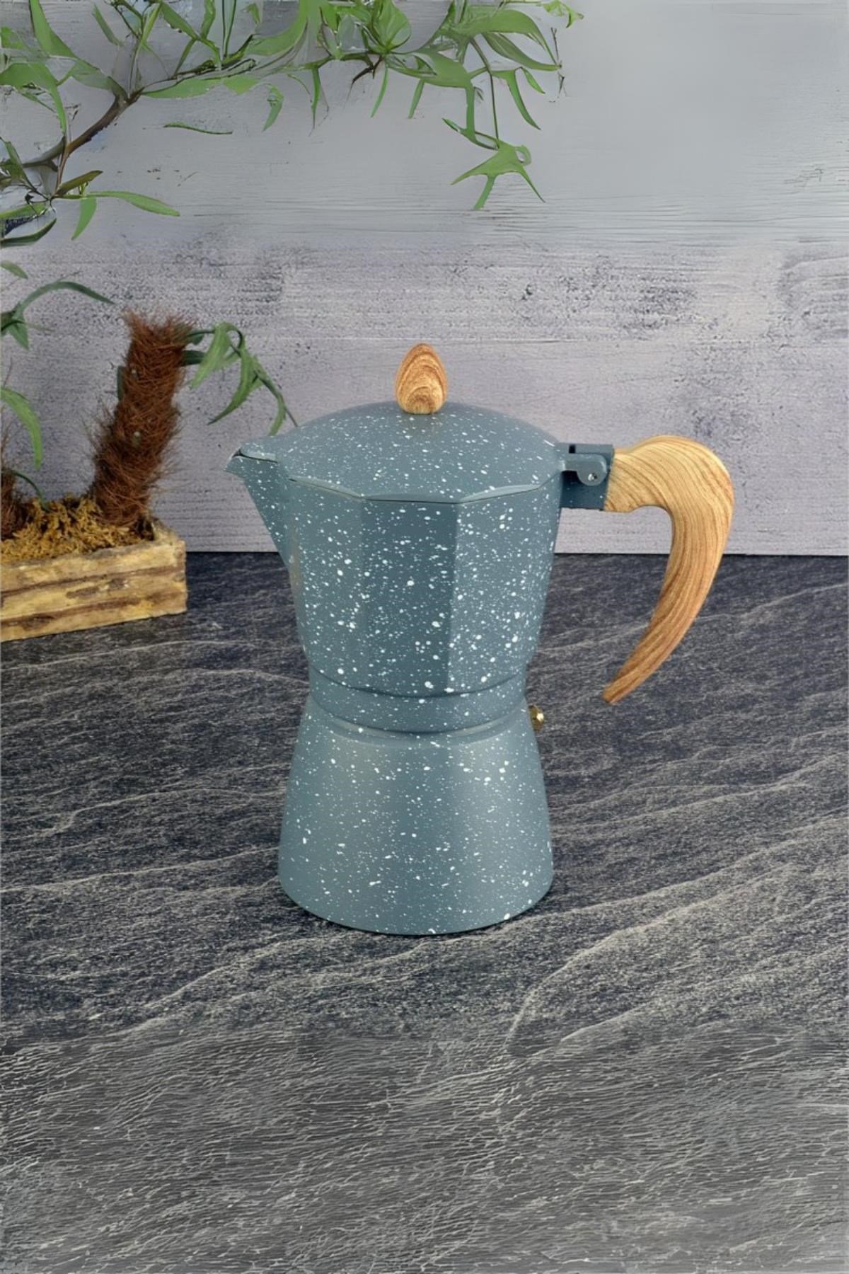 Moka Cezve 6 Fincanlık 300 ml Gri