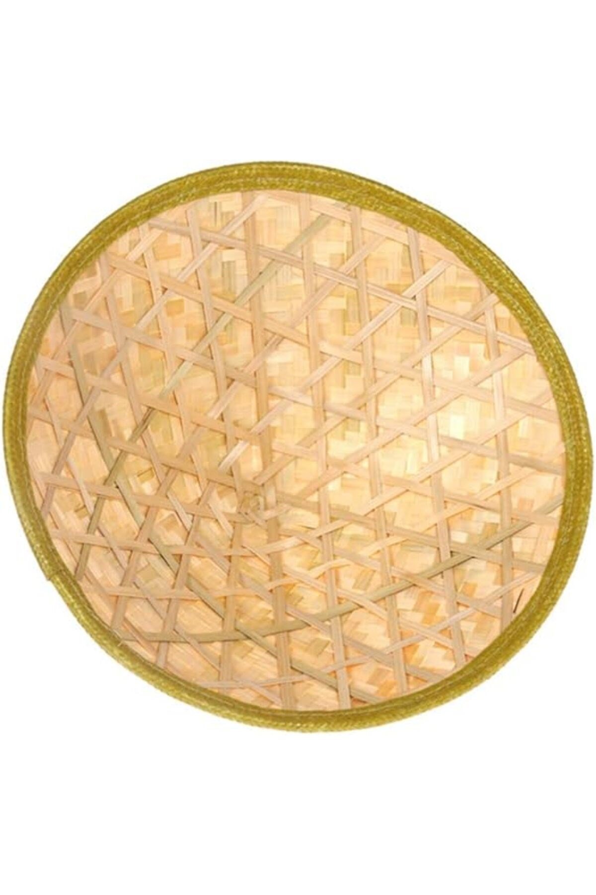 Naturel Renk Cambodia Kamboçyalı Vietnam Şapkası PVC Hasır