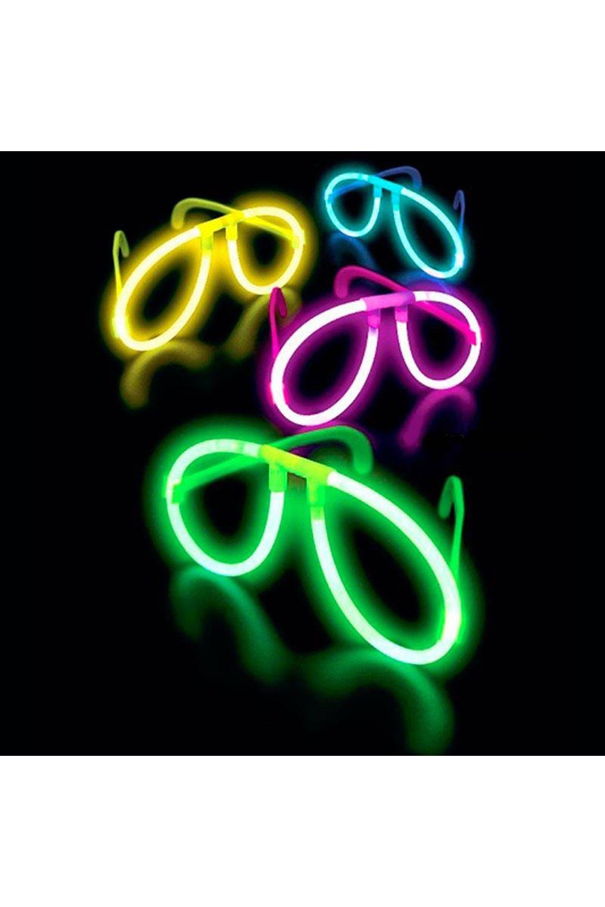 Neon Glow Fosfor Gözlük – Festival & Parti (12'li Set)