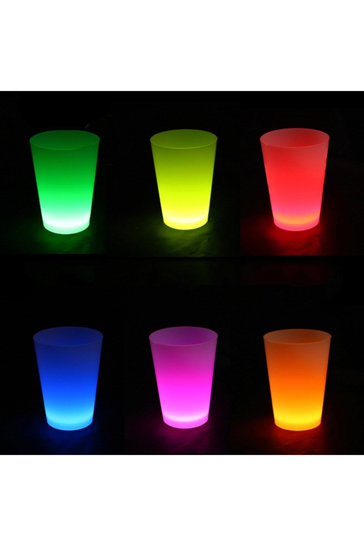 Neon Parti Glow Bardak 1.5 oz Karışık Renk 1 Adet Tekli