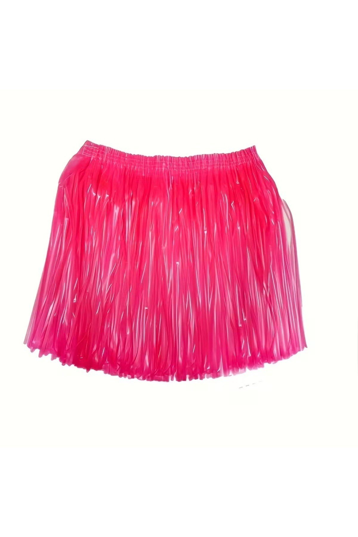 Neon Pembe Hawaii Parti Eteği 40 cm
