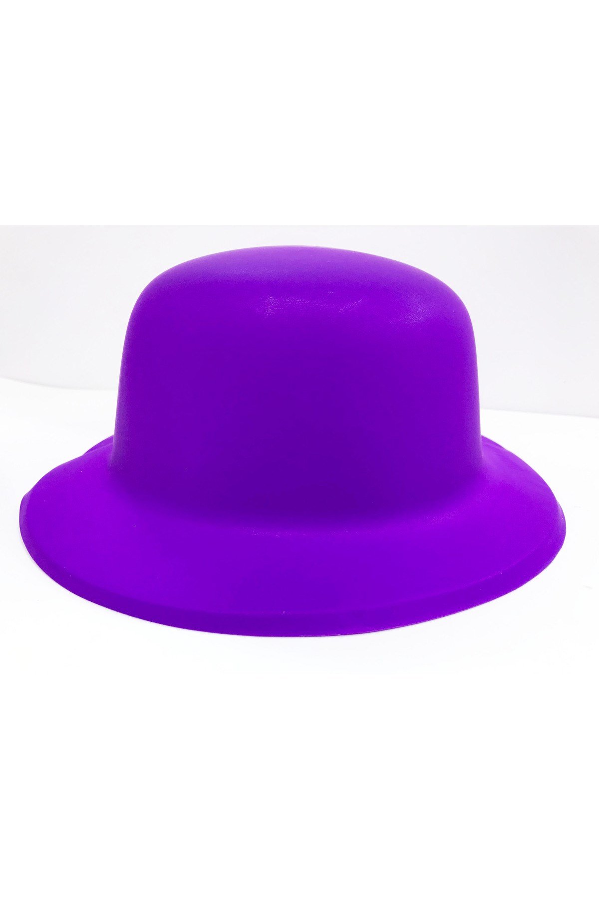 Neon Renk Plastik Melon Şapka Mor Renk
