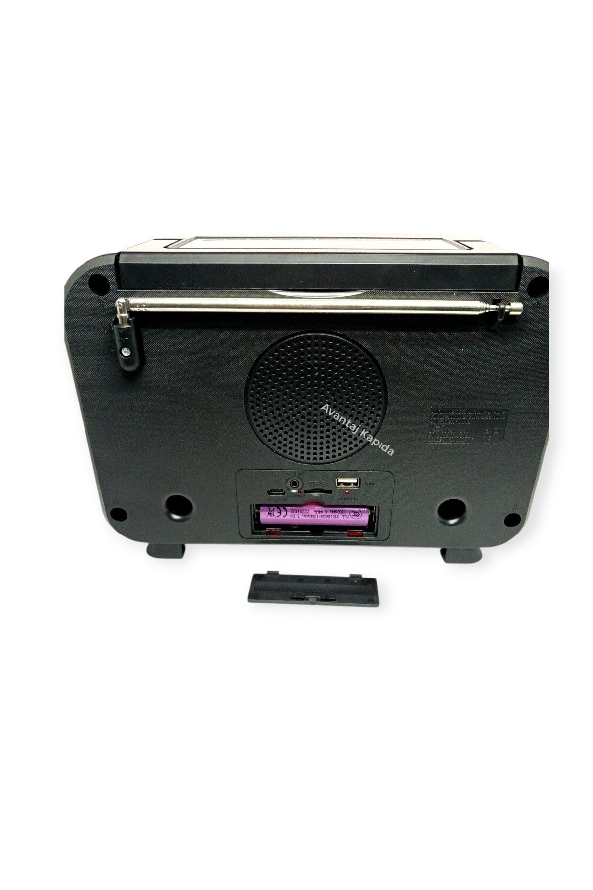 Nostaljik Radyo Alev Efektli Solar Şarjlı Pilli Bluetooth Hoparlör Retro Dekoratif Taşınabilir