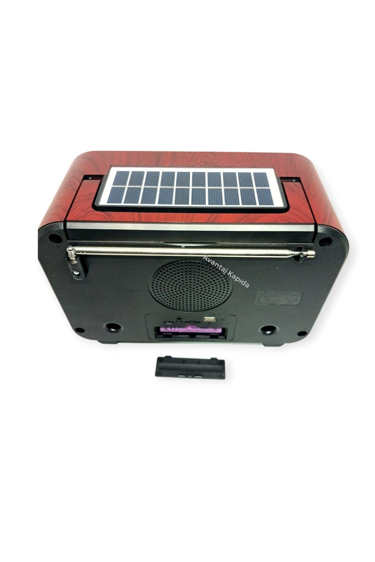 Nostaljik Radyo Alev Efektli Solar Şarjlı Pilli Bluetooth Hoparlör Retro Dekoratif Taşınabilir
