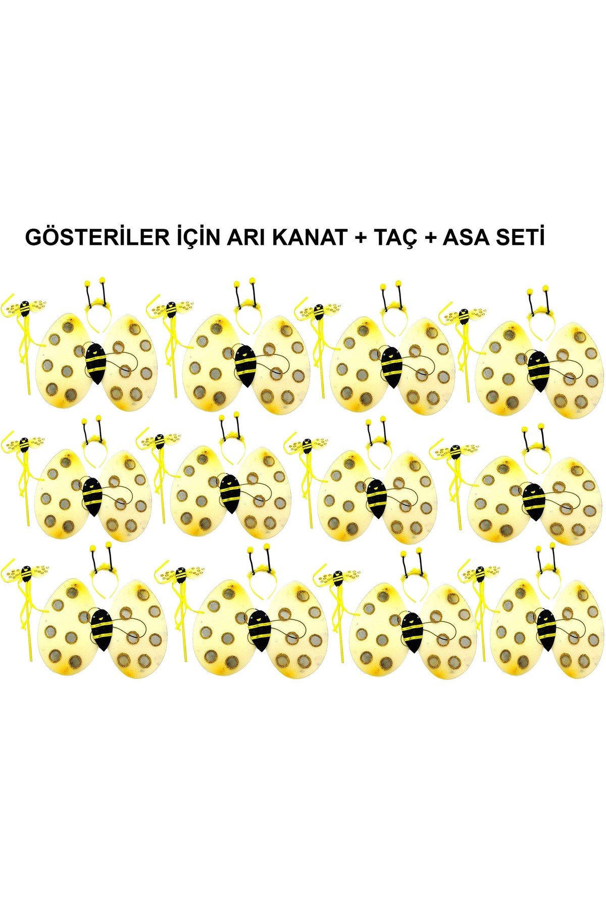 Okul Gösterileri için 12'li Arı Kanadı Seti - Etkinlik Kanatları