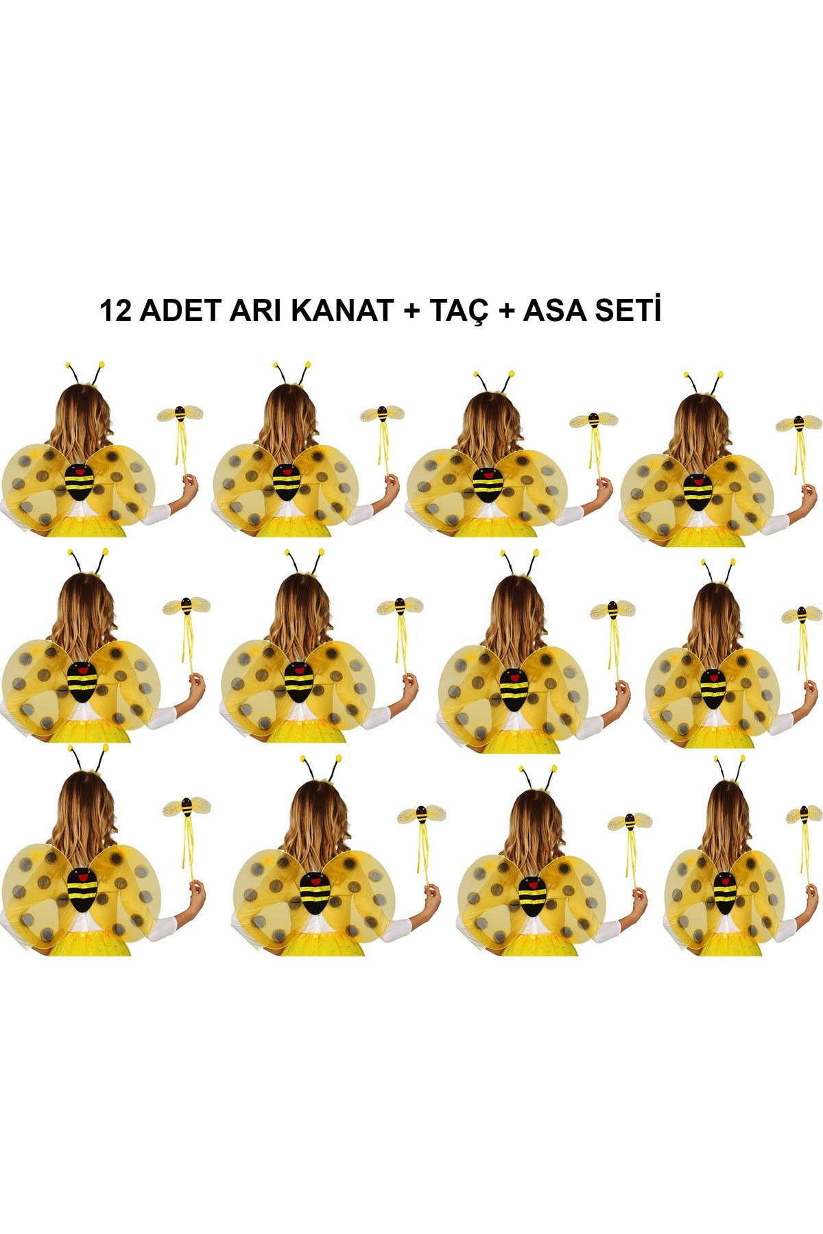 Okul Gösterileri için 12'li Arı Kanadı Seti - Etkinlik Kanatları