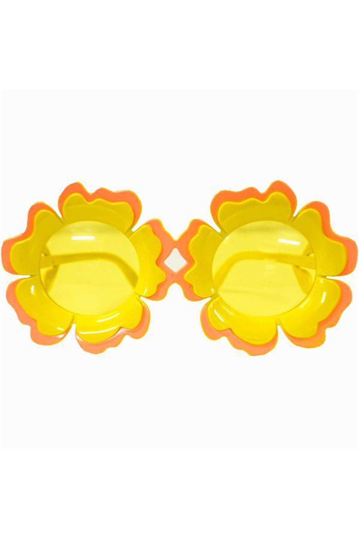 Papatya Şekilli Turuncu Sarı Renkli Hawaii Konsept Parti Gözlüğü 15x7 cm