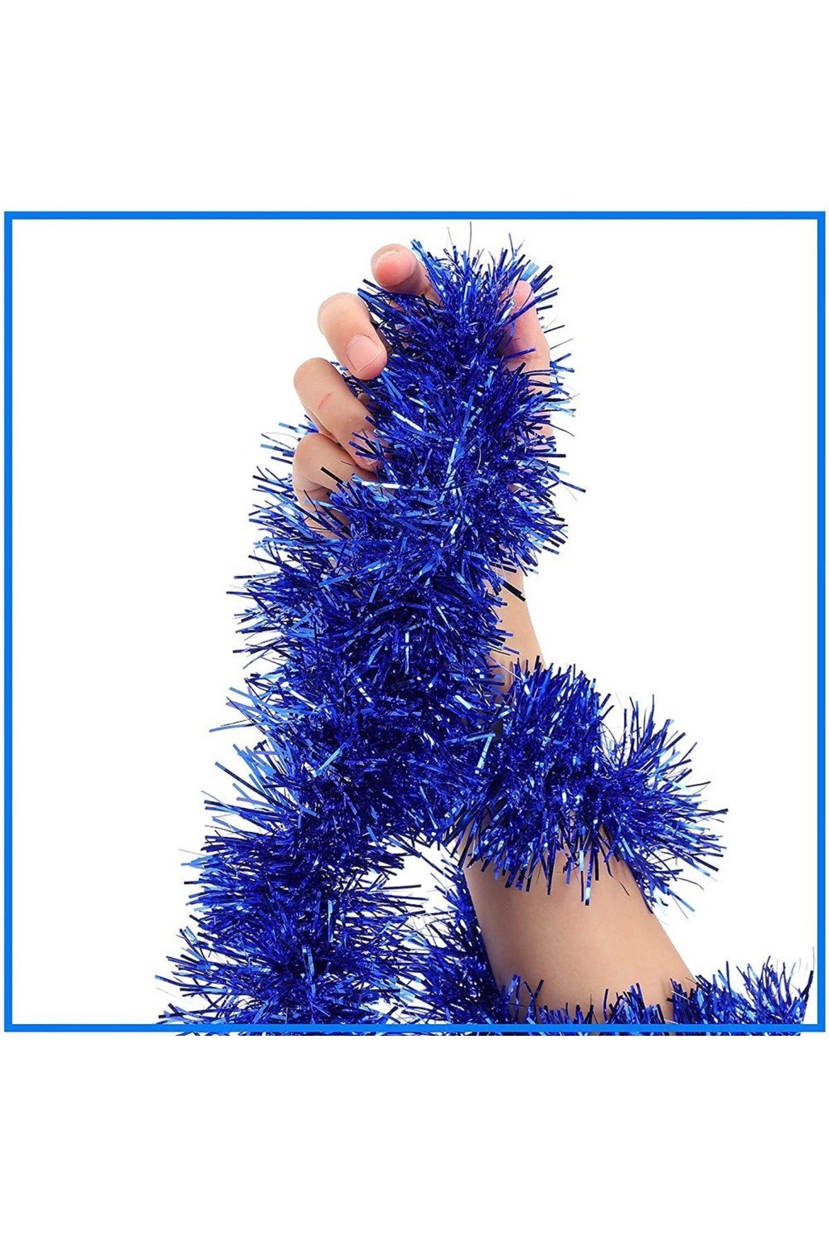 Parti İçin Sim Süs 2 Metre Uzunluk 8 cm Genişlik Mavi Renk İthal