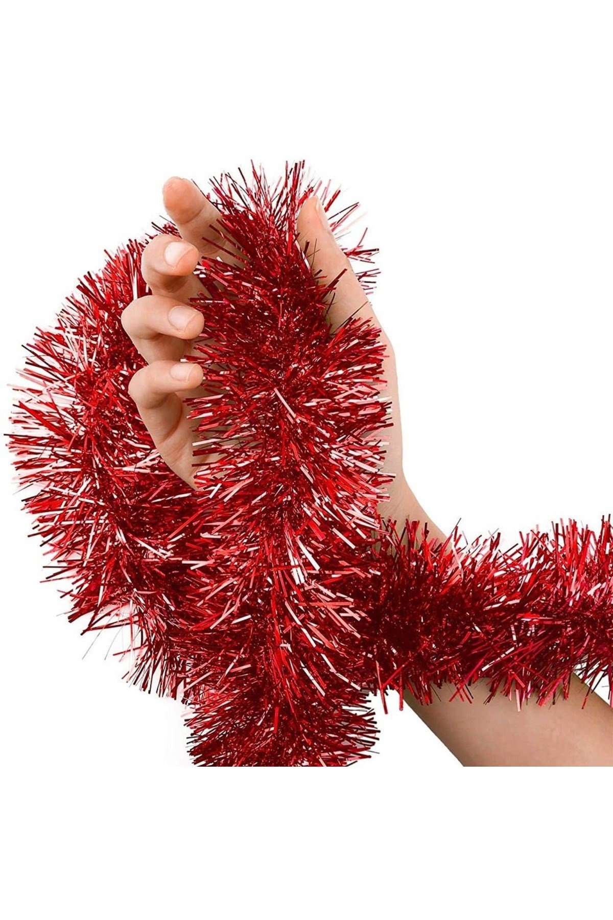 Parti İçin Sim Süs 2 Metre Uzunluk 8 cm Genişlik Kırmızı Renk İthal