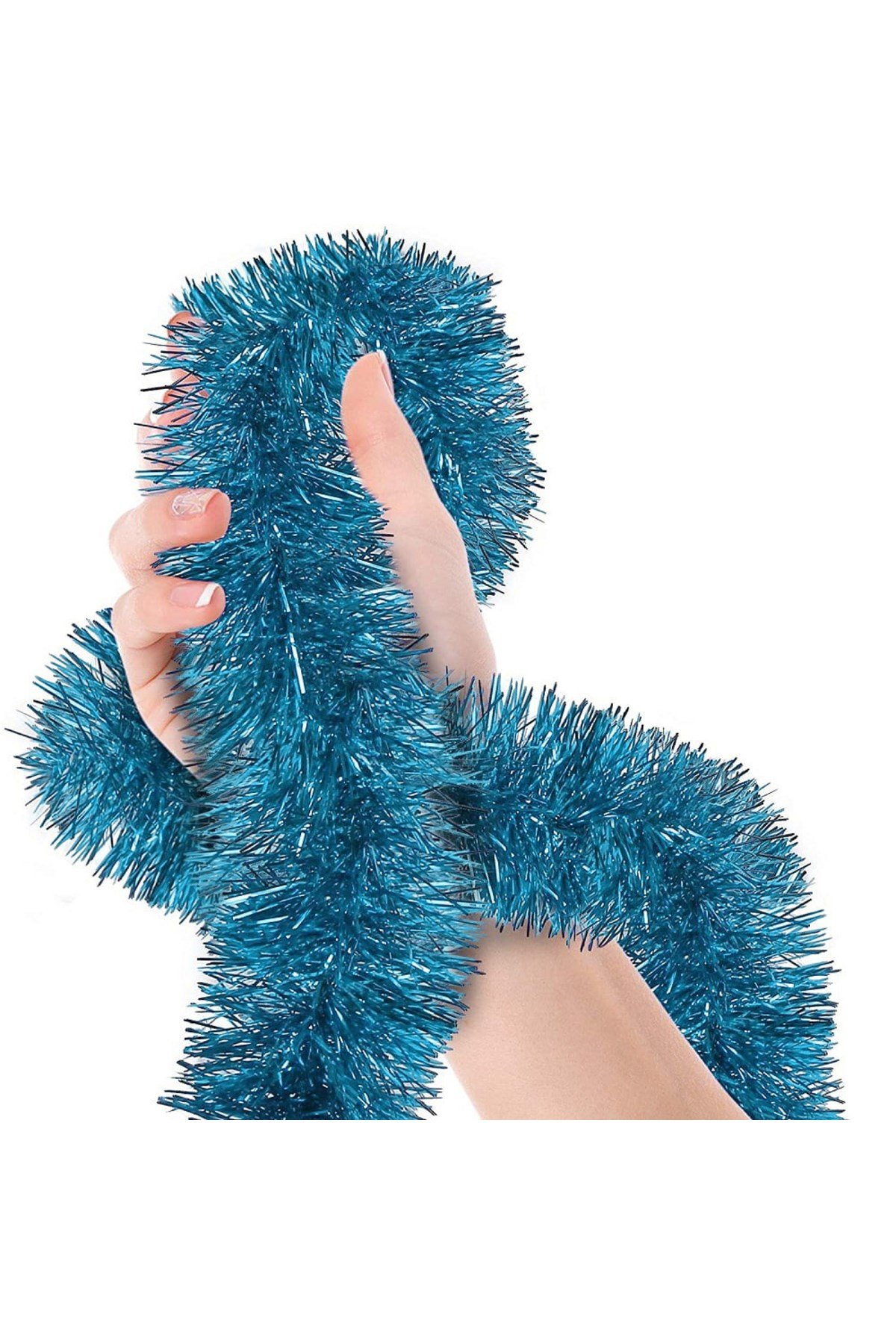 Parti İçin Sim Süs 2 Metre Uzunluk 8 cm Genişlik Açık Mavi Renk İthal