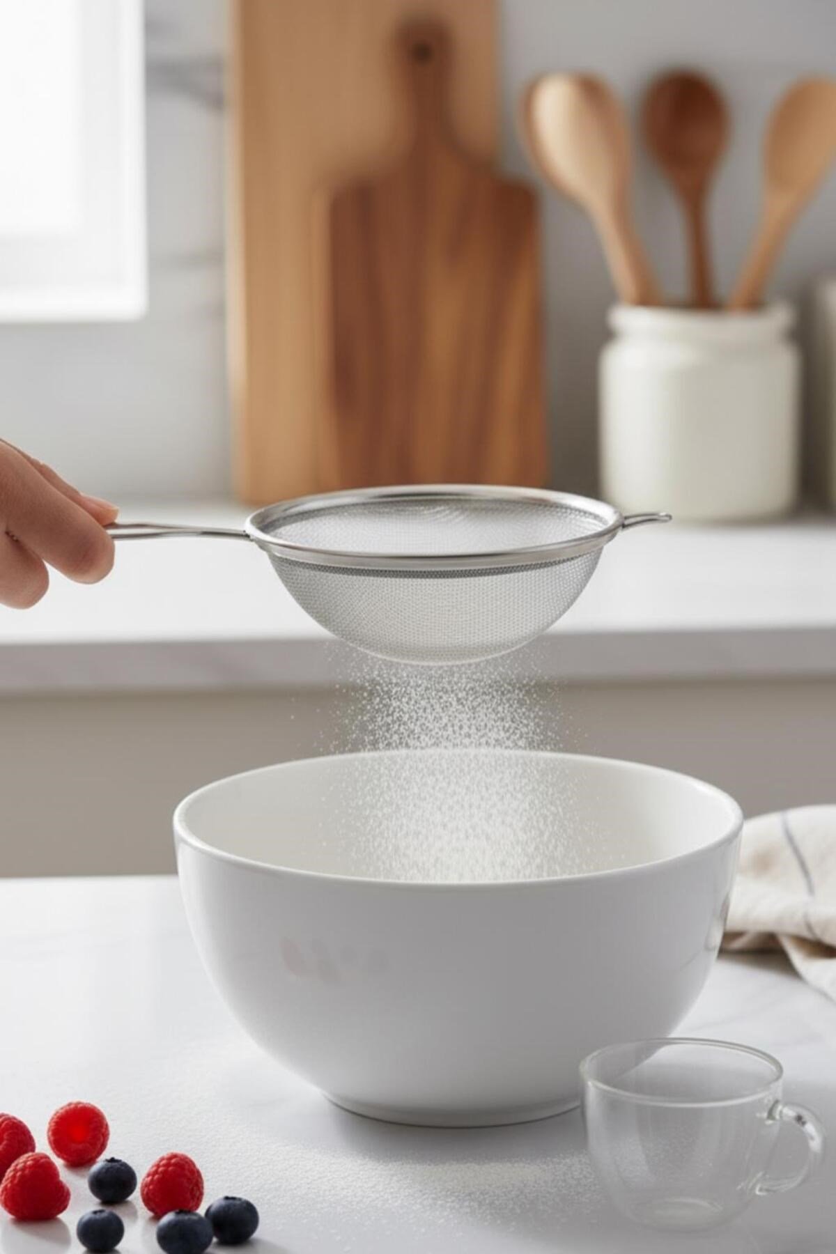 Paslanmaz Çelik Kalaylı Süzgeç 17 cm