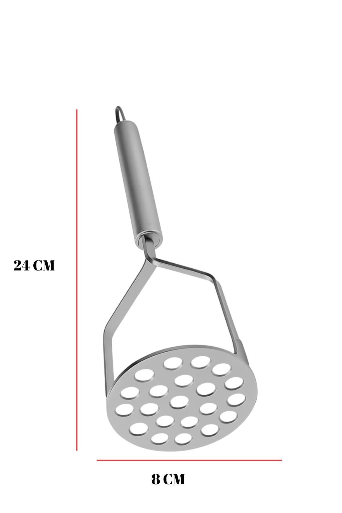 Paslanmaz Çelik Saplı Patates Ezici Pratik Mutfak Gereci 24 cm