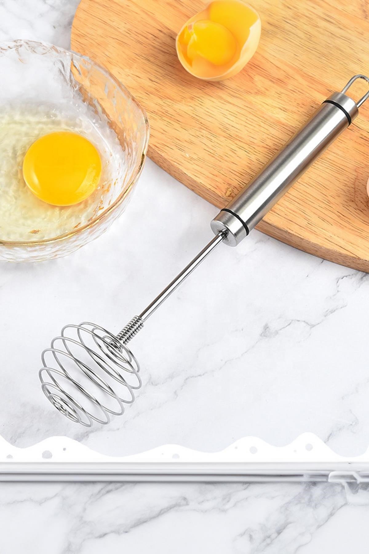 Paslanmaz Çelik Yaylı Yumurta Çırpıcı 22 cm