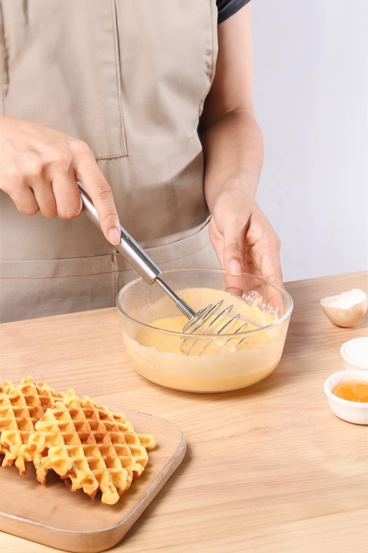 Paslanmaz Çelik Yaylı Yumurta Çırpıcı 22 cm