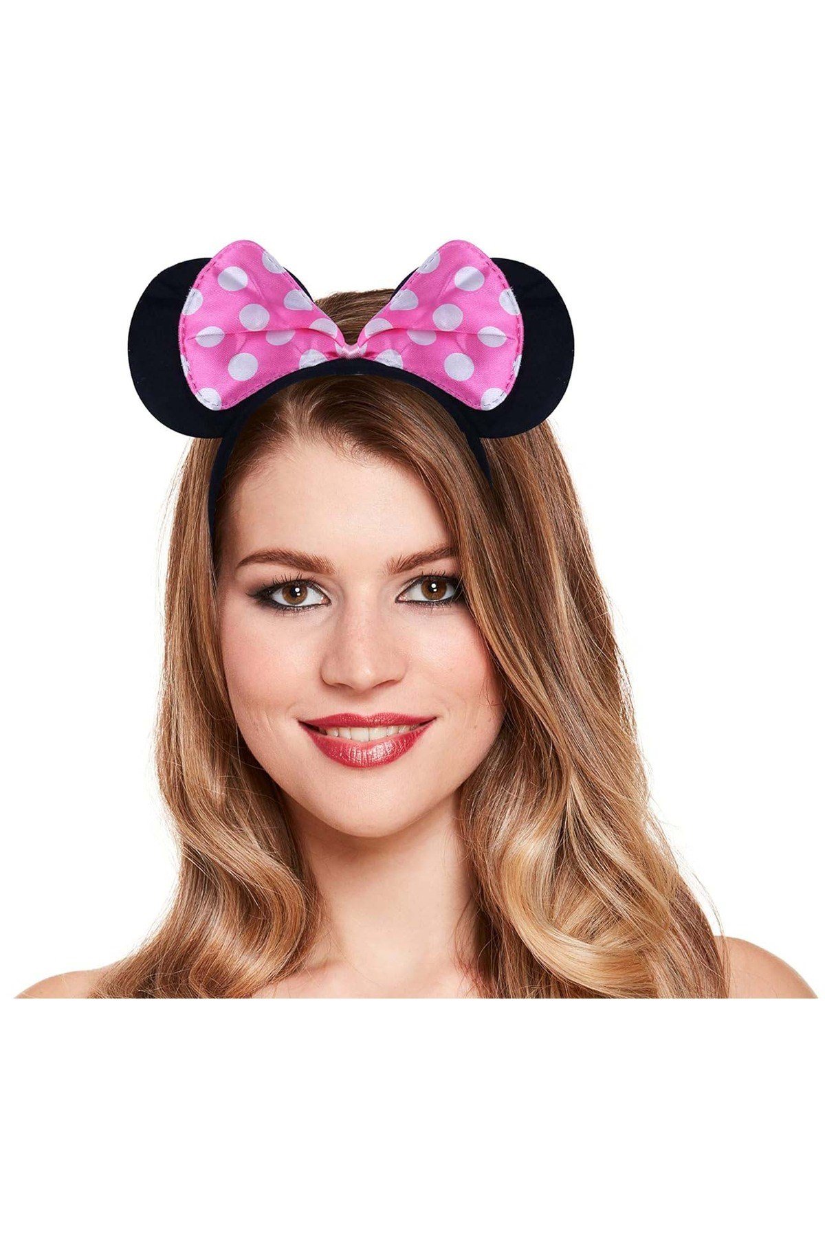 Pembe Fiyonklu Minnie Mouse Tacı Mini Kulak