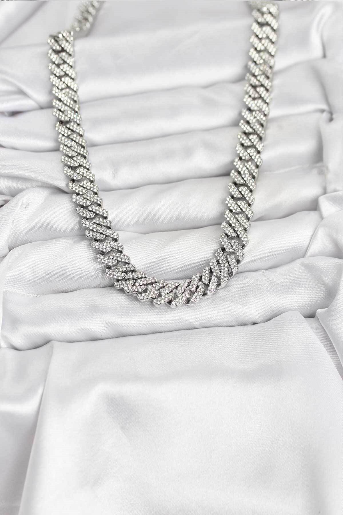 Pirinç Cuba Chain Gurmet Model Kolye