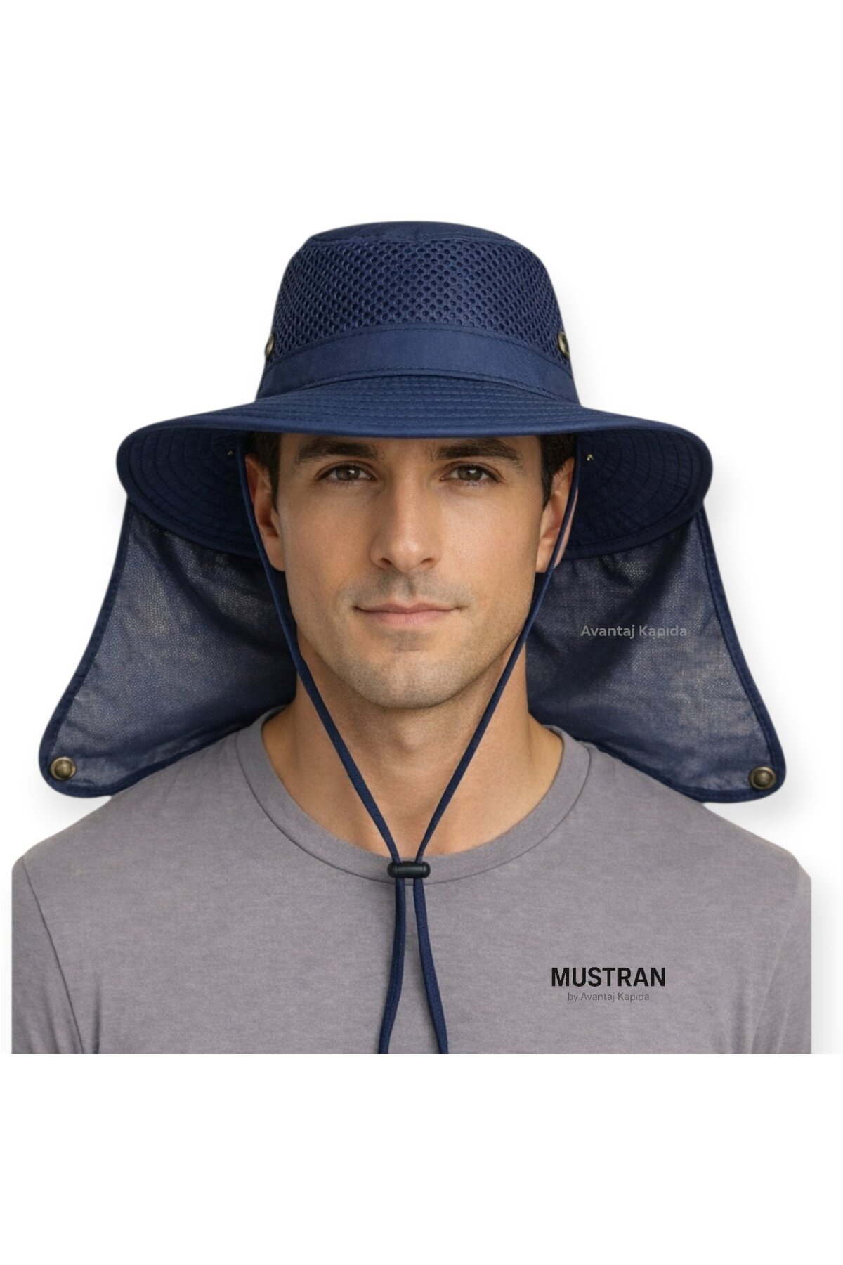 Safari Spor Güneş Şapkası Ense Korumalı Fileli Trekking Kamp Yürüyüş Outdoor Yazlık Şapka