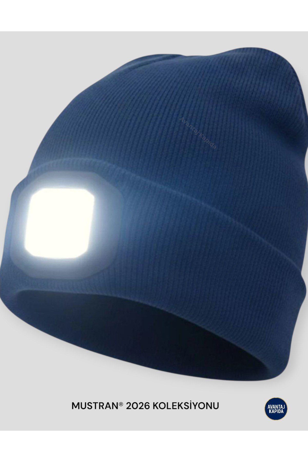 Şarjlı USB Led Bere Seti +Tactical Eldiveni Motorcu Koşucu Usta Kafa Bandı Hediyeli Type-C