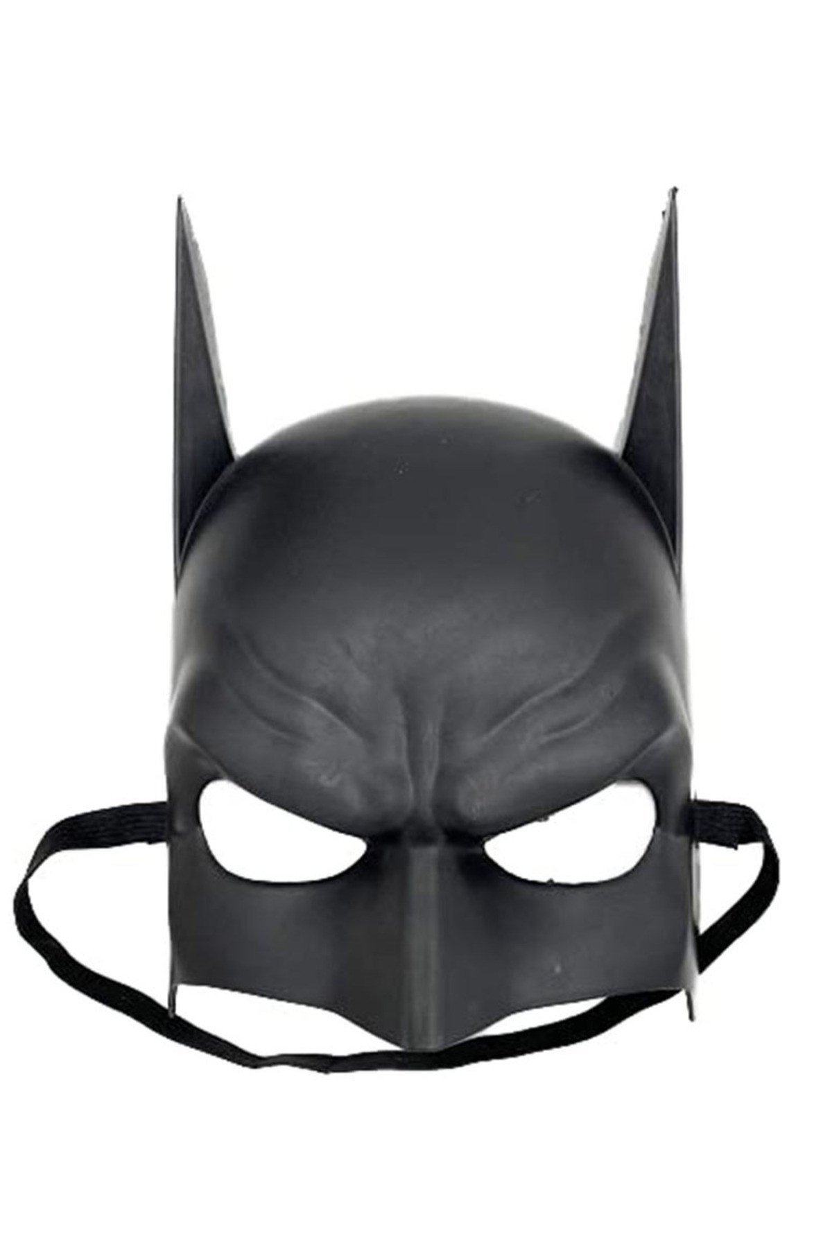 Siyah Renk Çocuk Boy Arkadan Lastikli Batman Maskesi A Kalite 20x14 cm