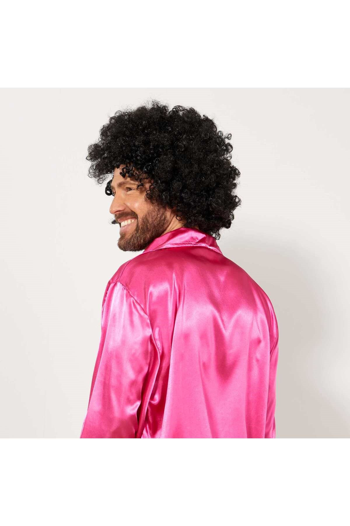 Siyah Renk Kıvırcık Afro Bonus Peruk