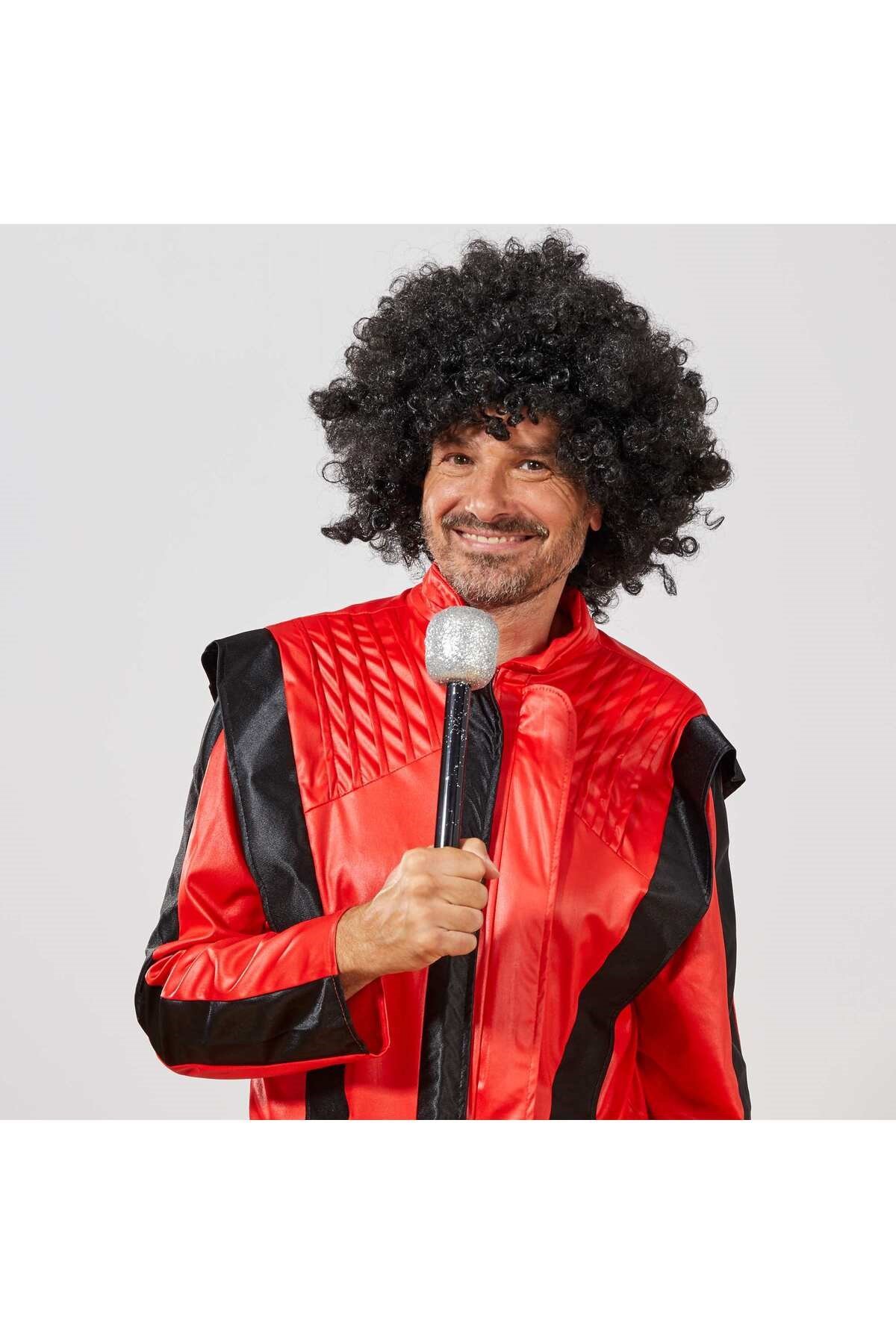 Siyah Renk Kıvırcık Afro Bonus Peruk