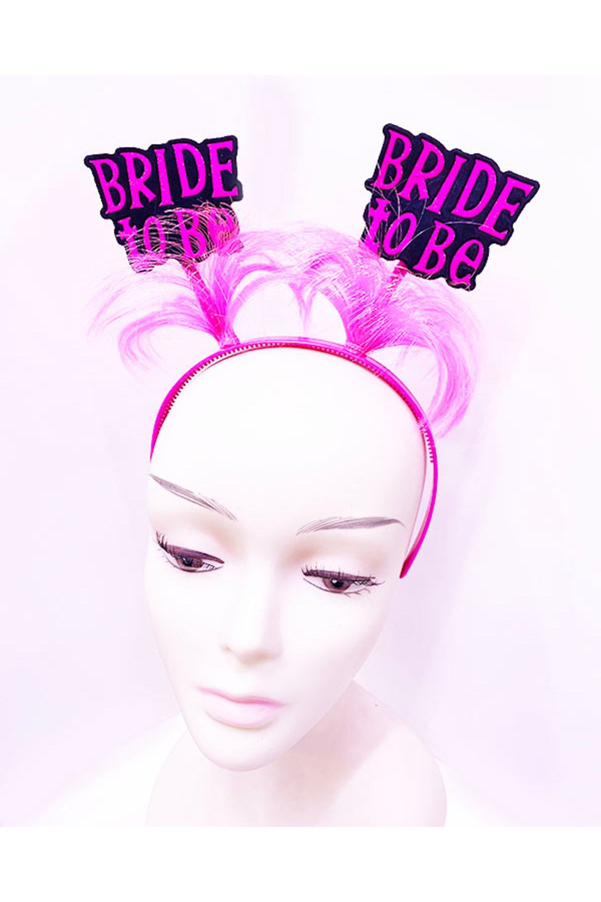 Siyah Üzeri Pembe Renk Bride To Be Yazılı Bekarlığa Veda Parti Tacı