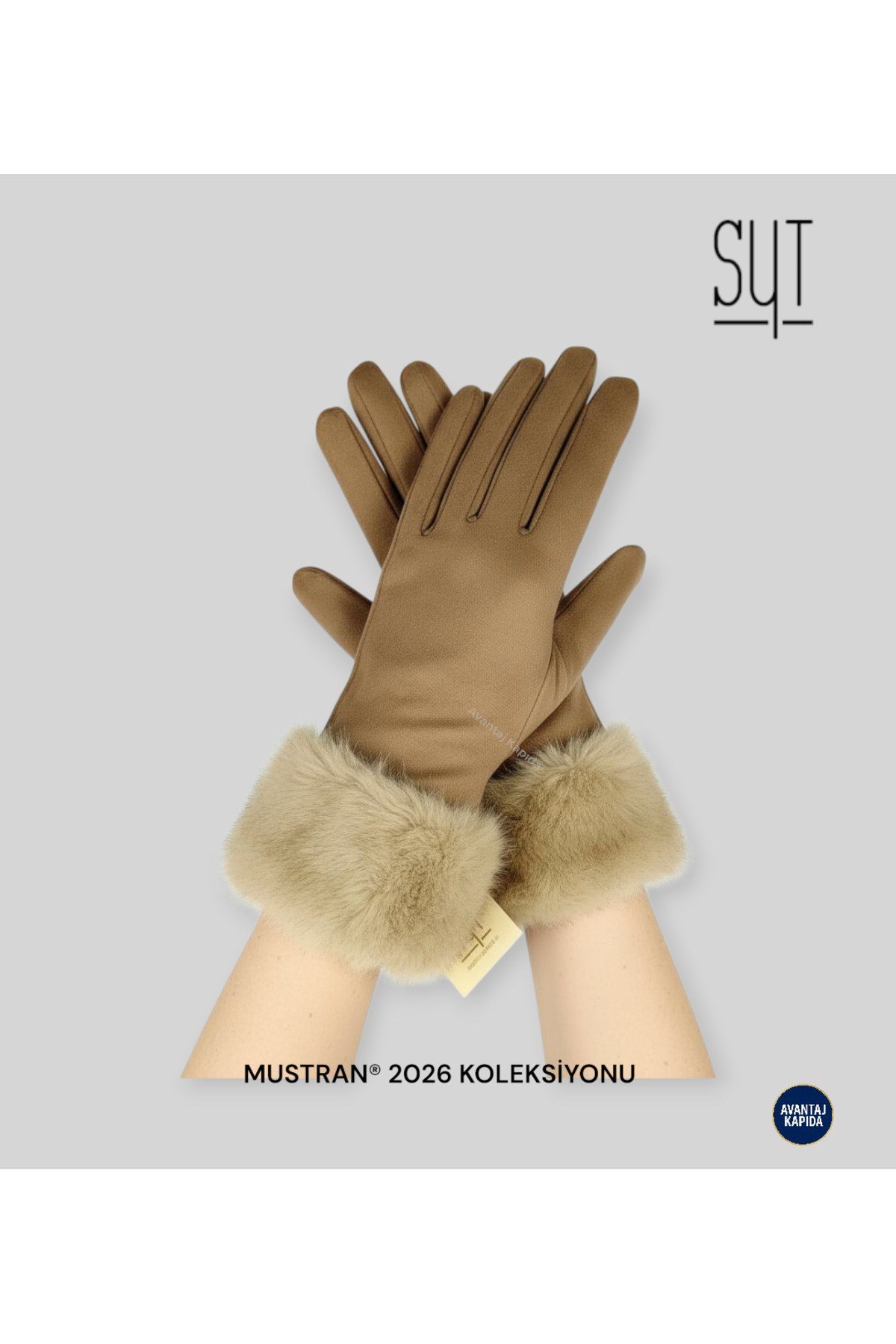 Syt Kadın Kadife Dokulu Kışlık Eldiven | Sıcak Tutucu Dokunmatik Premium Soft Model