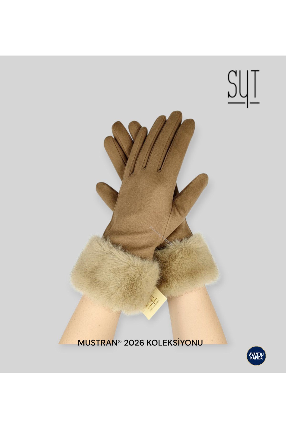 Syt Kadın Kadife Dokulu Kışlık Eldiven | Sıcak Tutucu Dokunmatik Premium Soft Model