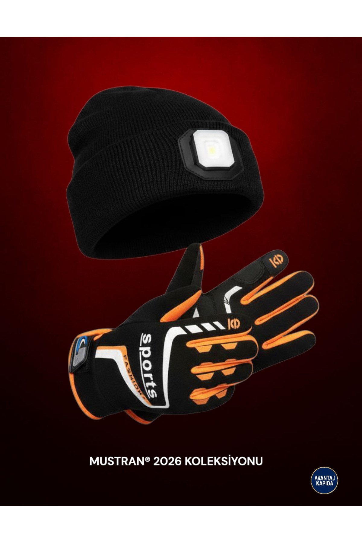 Tactical Motorcu Koşucu Bisikletçi Eldiveni L-XL + Şarjlı Led Bere Seti | Kafa Bandı Hediyeli Type-C