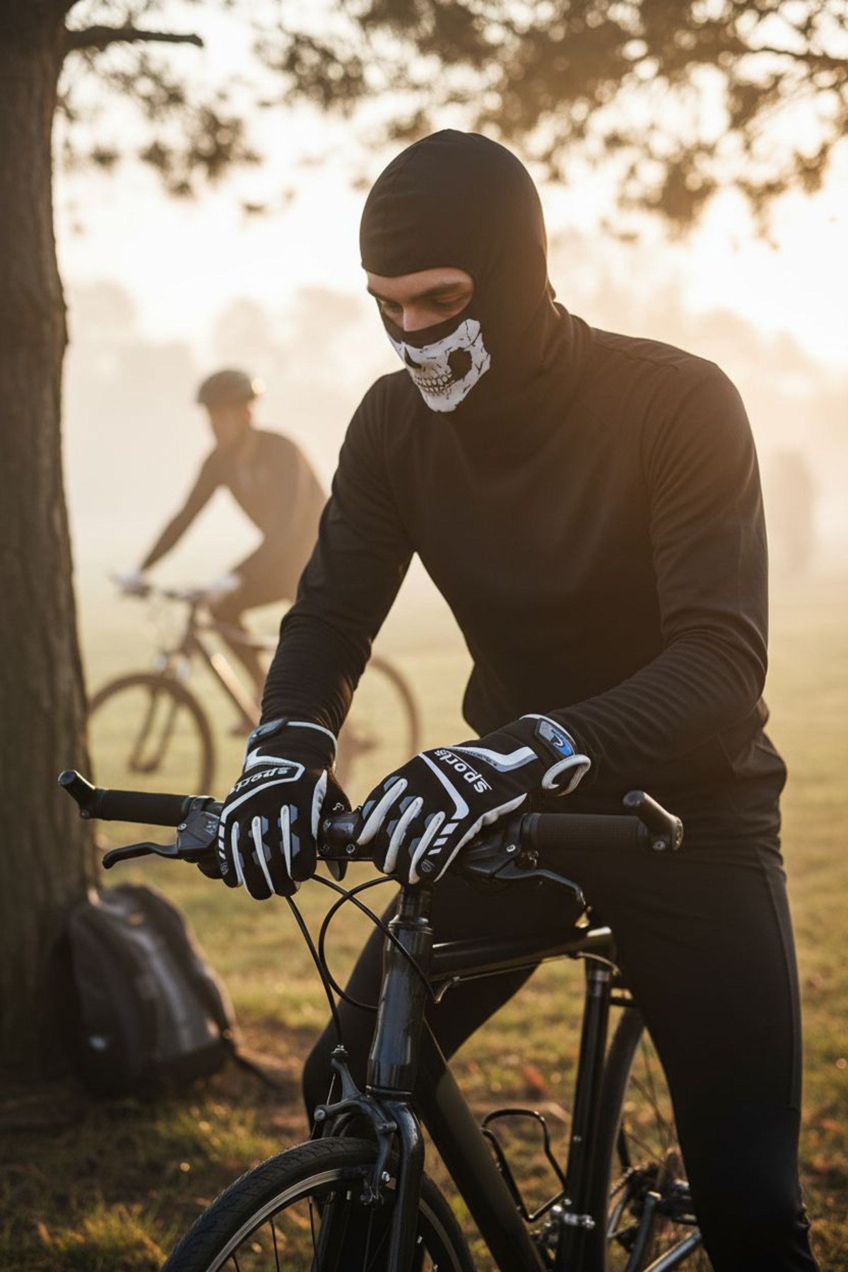 Tactical Skull 2’li Kışlık Motosiklet Eldiveni L-XL ve Balaklava maske Seti Kaymaz