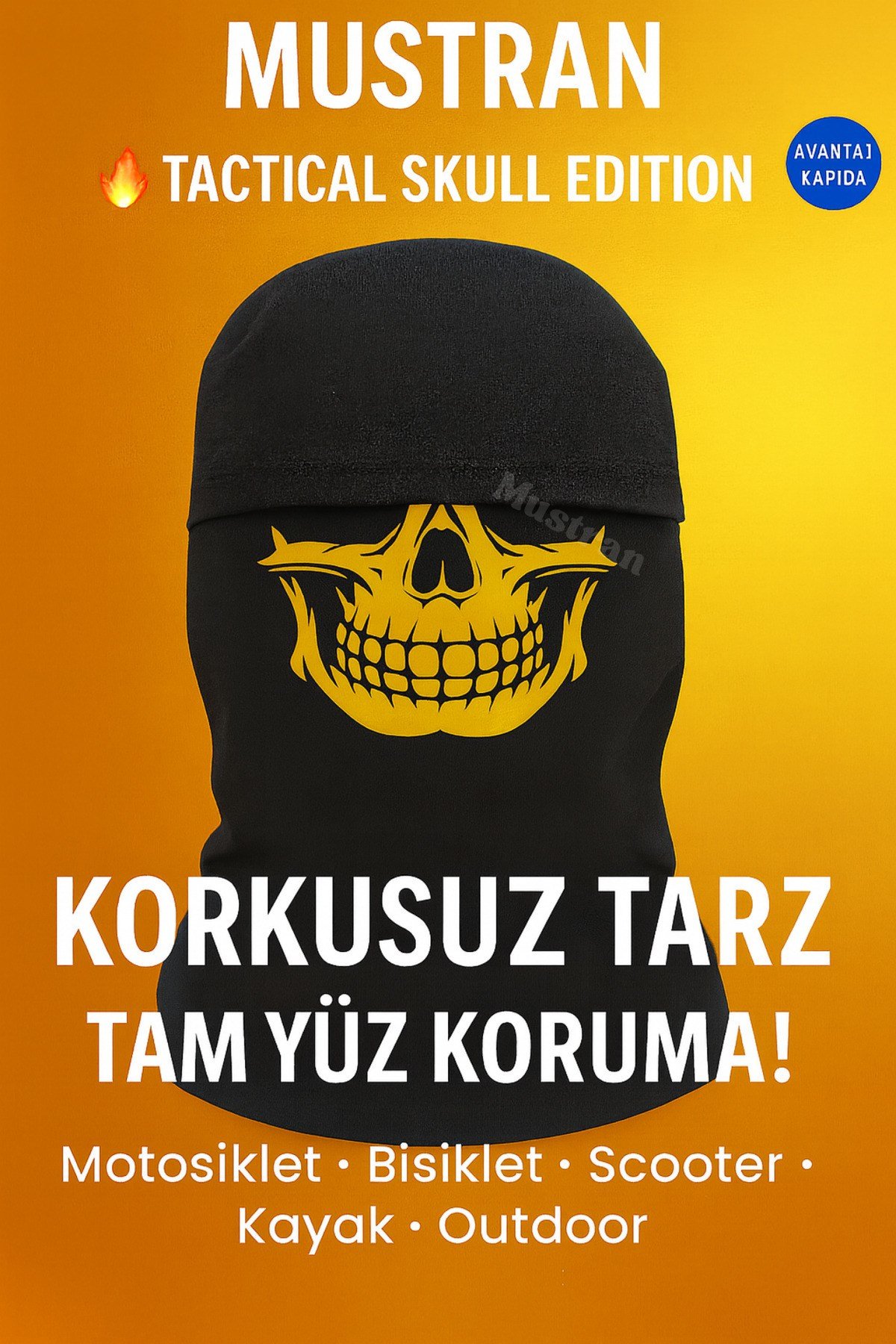 Tactical Skull Baskı Balaklava | Motosiklet Maskesi Outdoor Kar Scooter Bisiklet Kayak Kask Altı