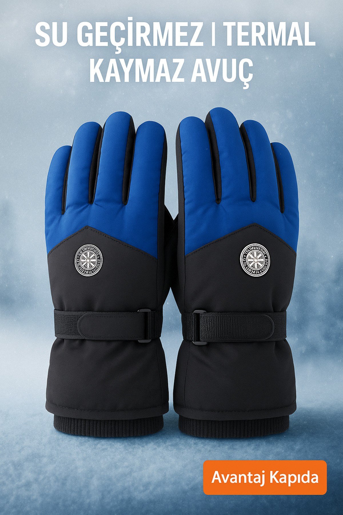 Tactical Skull Blue Edition 3’lü Set – Eldiven + Boyunluk + Balaklava Kar Kayak motosiklet eldiveni