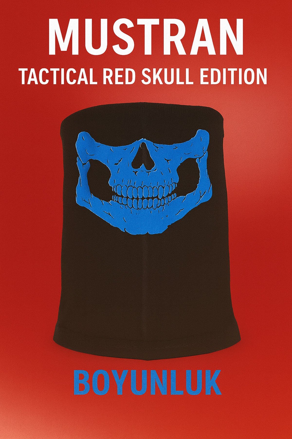 Tactical Skull Blue Edition 3’lü Set – Eldiven + Boyunluk + Balaklava Kar Kayak motosiklet eldiveni