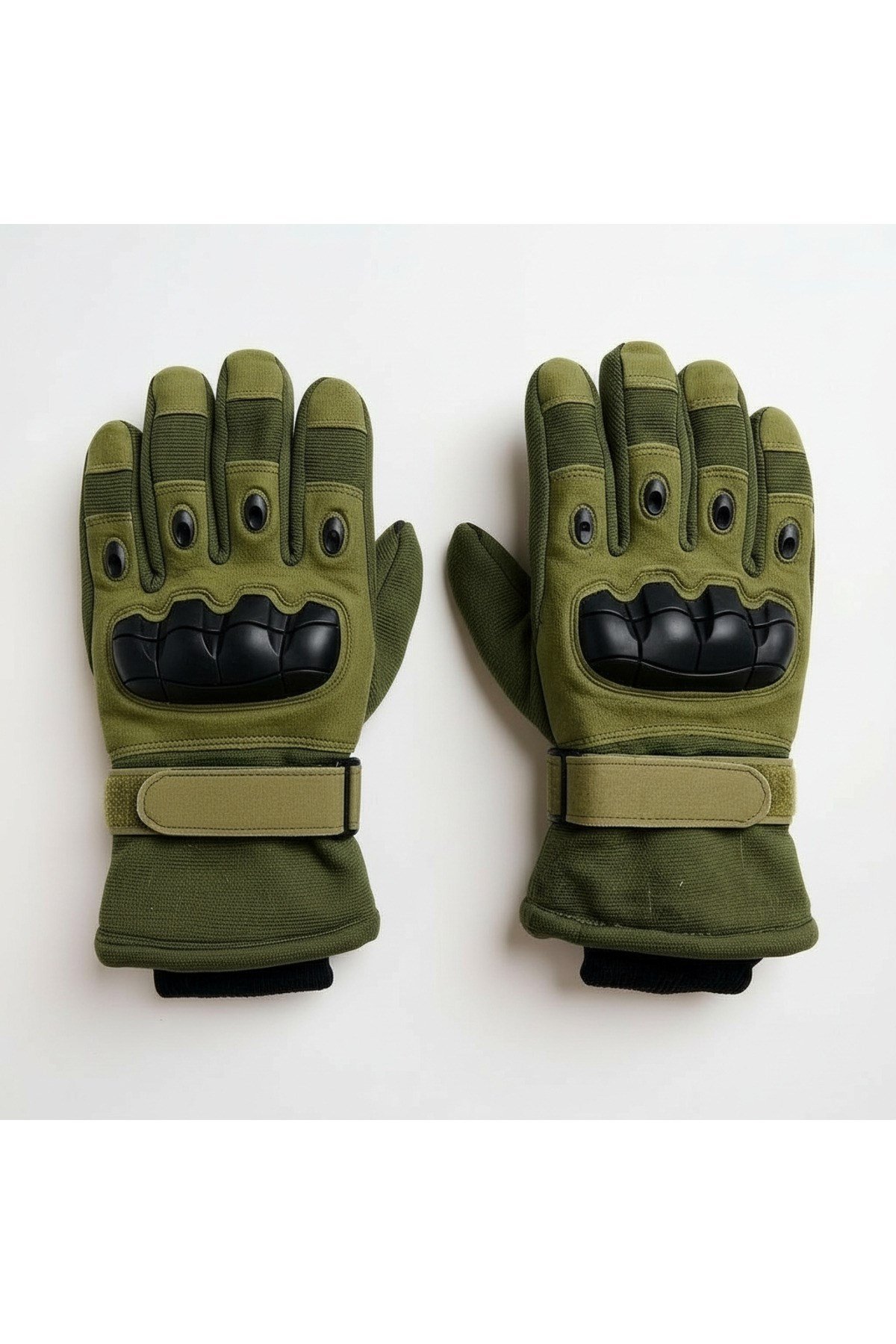 Taktik L-XL İçi Kürklü Premium Zırh Korumalı Motosiklet Eldiveni | Dokunmatikli Rüzgar Geçirmez