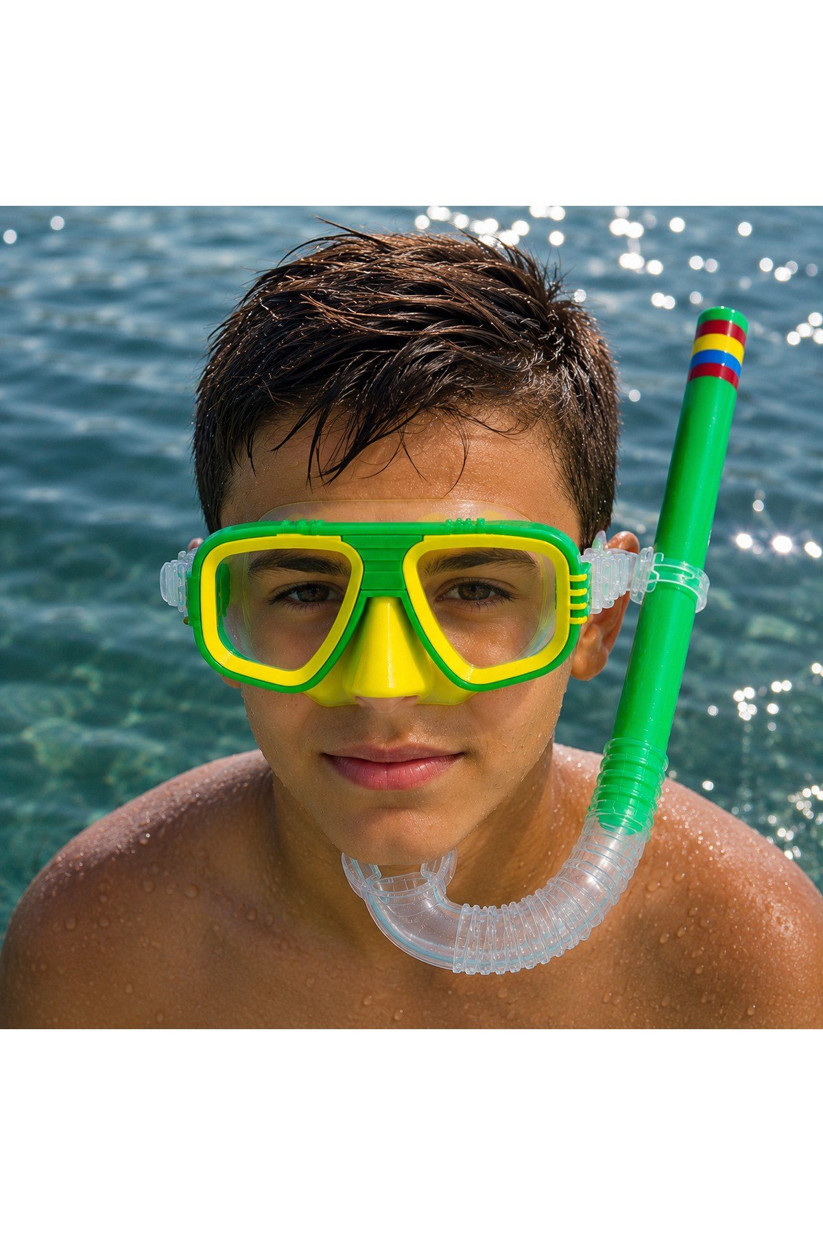 Unisex Dalış Seti Şnorkel & Gözlük Maske Tatil Havuz Deniz Yüzme 7 Yaş Ve Üzeri
