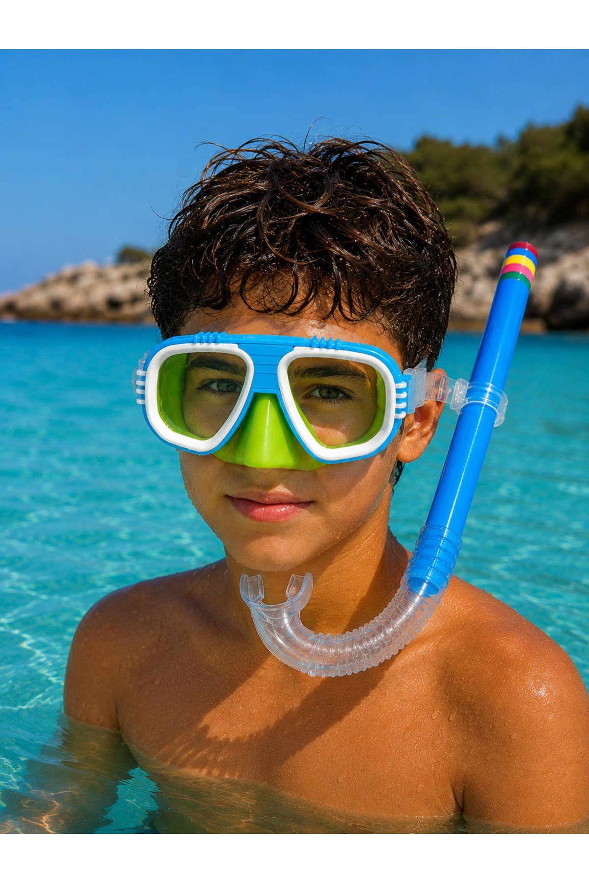 Unisex Dalış Seti Şnorkel & Gözlük Maske Tatil Havuz Deniz Yüzme 7 Yaş Ve Üzeri