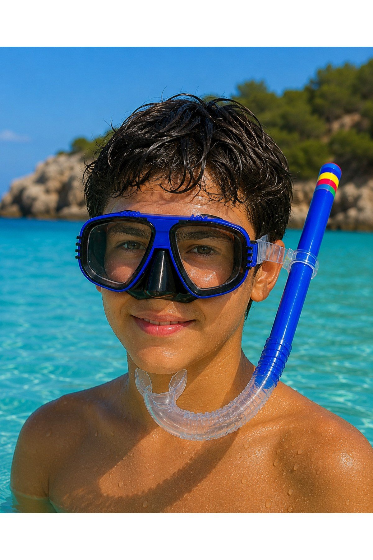 Unisex Dalış Seti Şnorkel & Gözlük Maske Tatil Havuz Deniz Yüzme 7 Yaş Ve Üzeri