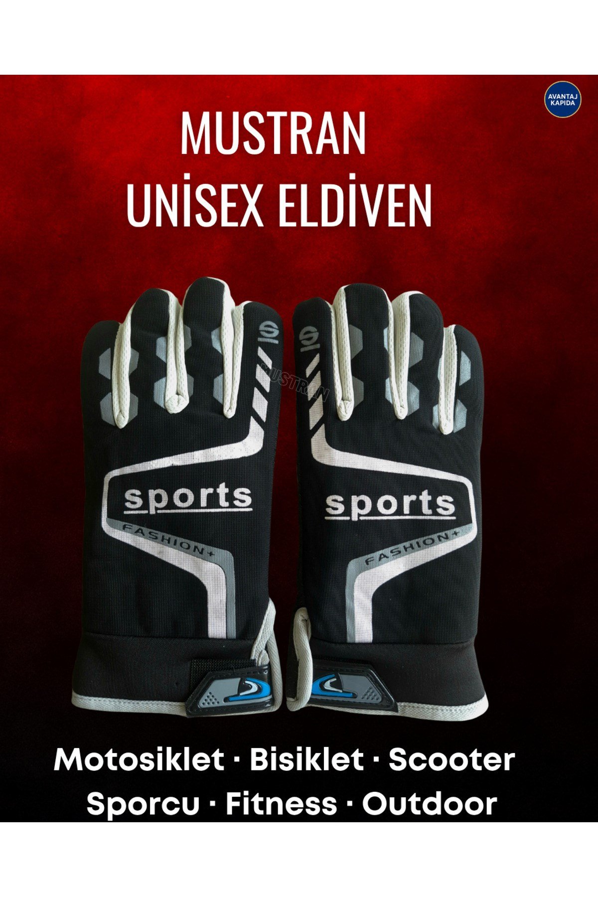 Unisex Eldiven L-XL- Motosiklet Bisiklet Scooter Fitness Outdoor Sporcu Kışlık Taktik Kayak