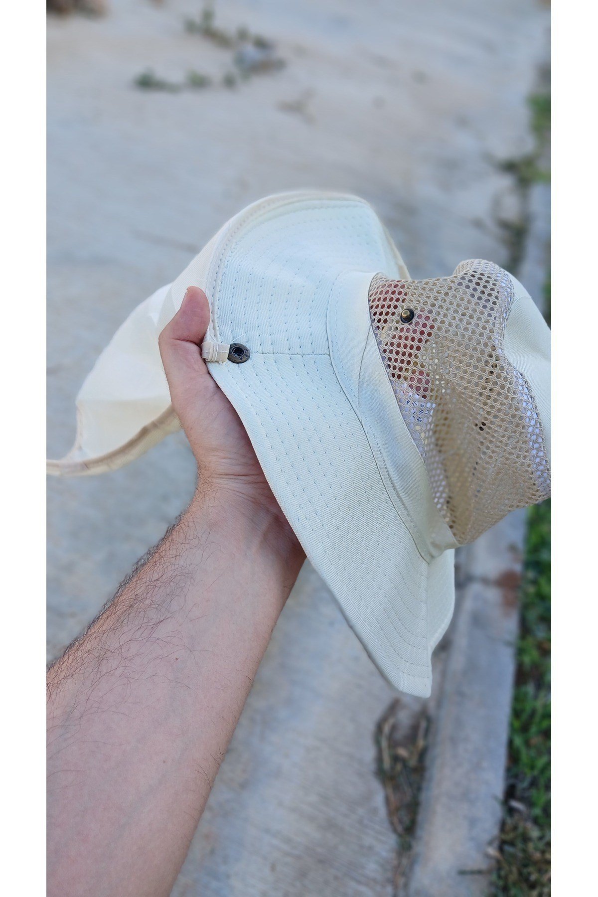 Unisex Şapka – Fileli, Serin Tutan, 50 Cm Yele Rüzgârlıklı Ultra Ince Tüllü Kumaş
