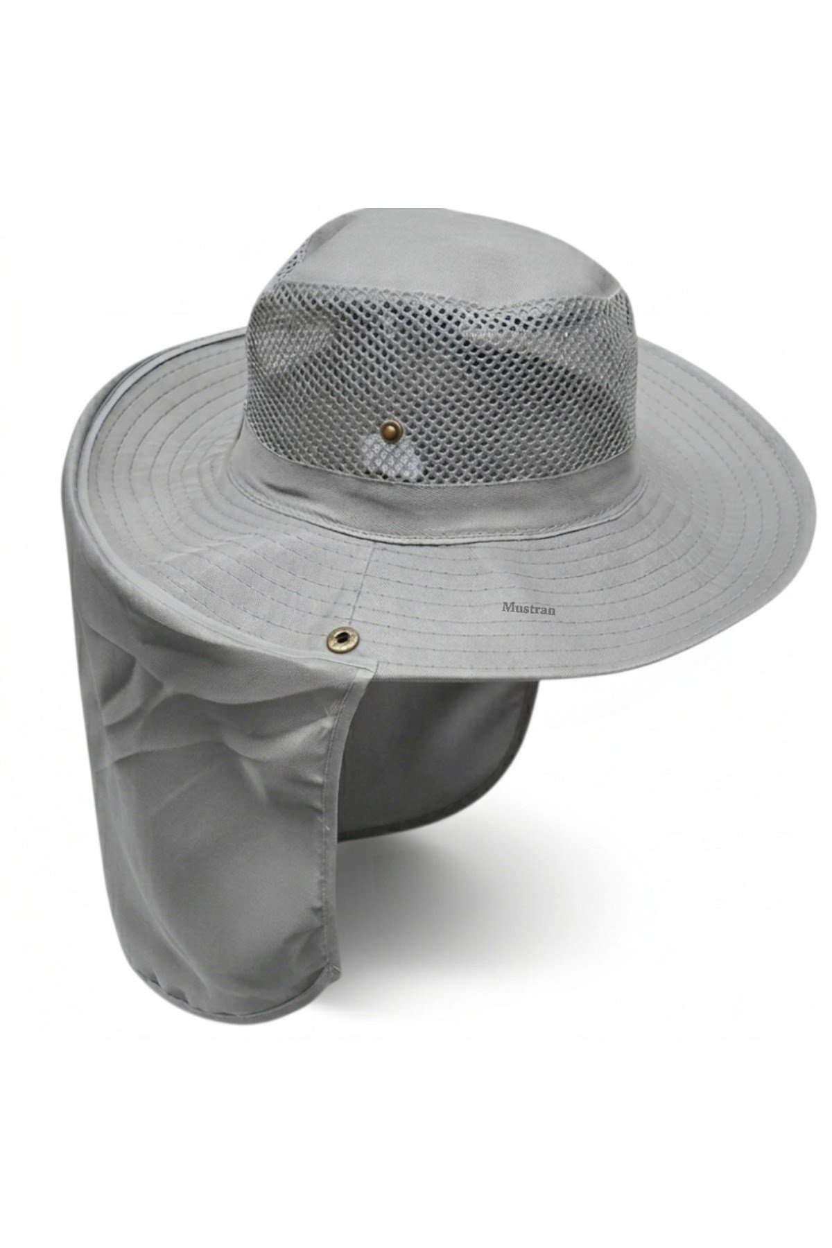 Yazlık Güneş Şapkası Fileli Safari Outdoor Balıkçı Şapkası Ense Korumalı Unisex – Krem