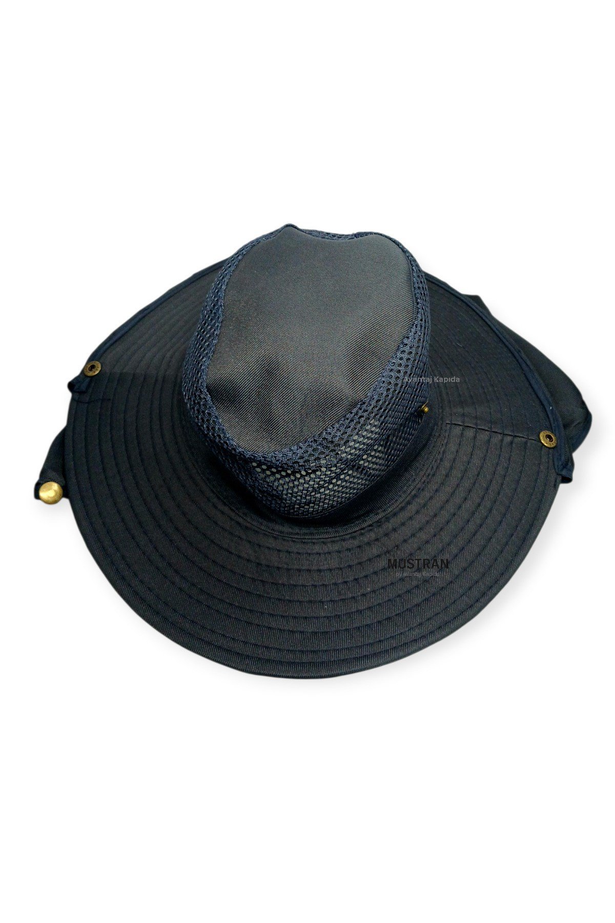 Yazlık Güneş Şapkası Güneş Korumalı Fileli Safari Outdoor Balıkçı Şapkası Ense Korumalı Unisex–Lacivert