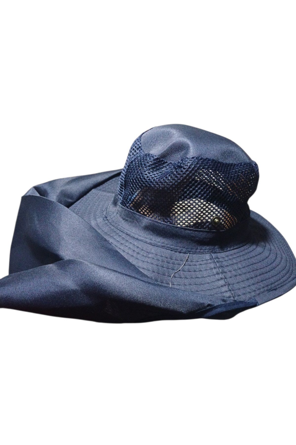 Yazlık Güneş Şapkası Güneş Korumalı Fileli Safari Outdoor Balıkçı Şapkası Ense Korumalı Unisex–Lacivert