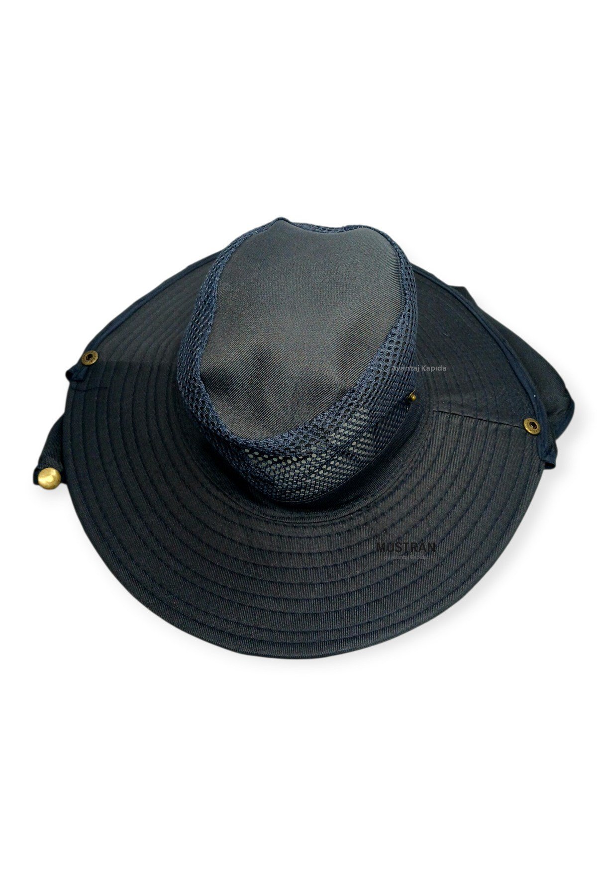 Yazlık Güneş Şapkası Güneş Korumalı Fileli Safari Outdoor Balıkçı Şapkası Ense Korumalı Unisex–Lacivert