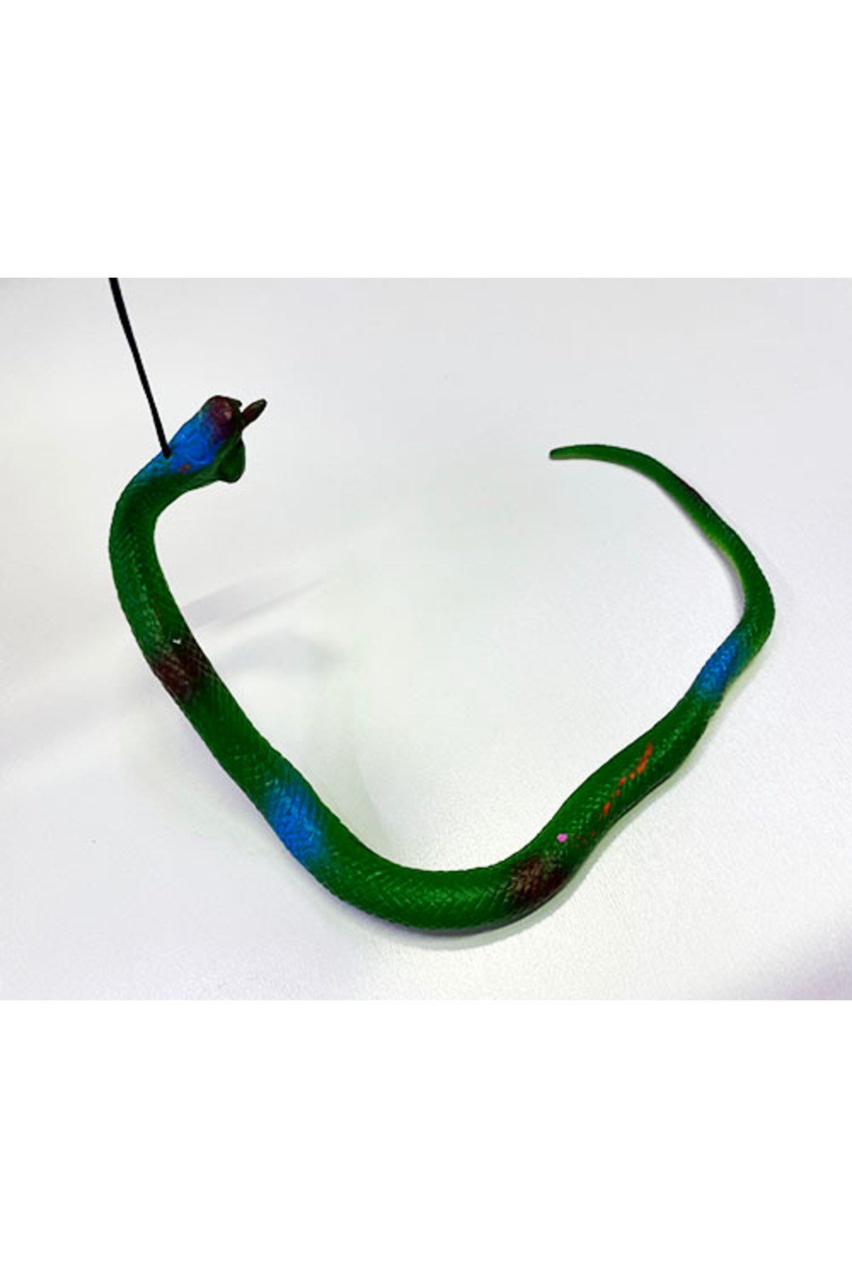 Yeşil Renk Gerçekçi Silikon Yumuşak Yılan 37 cm