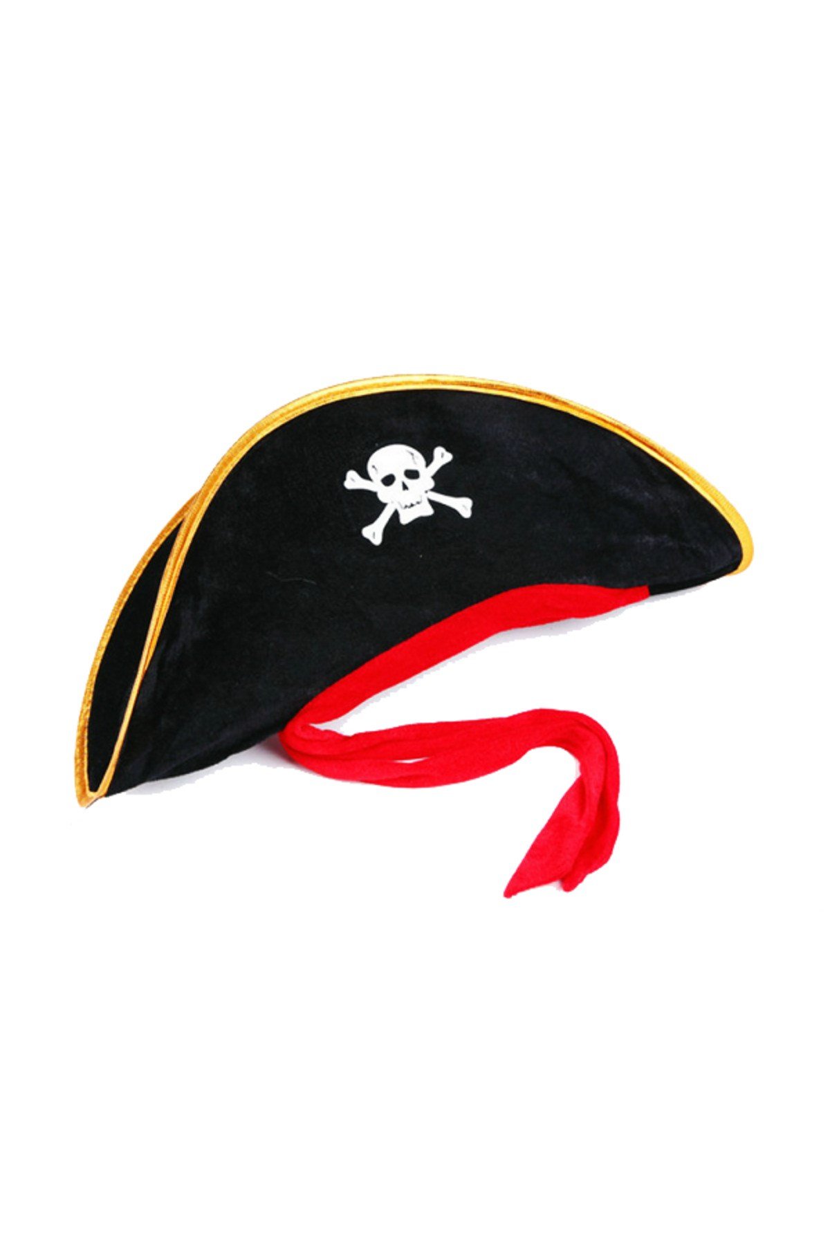 Yetişkin Boy Kadife Jack Sparrow Denizci Kaptan Jack Korsan Şapkası 50X20 CM