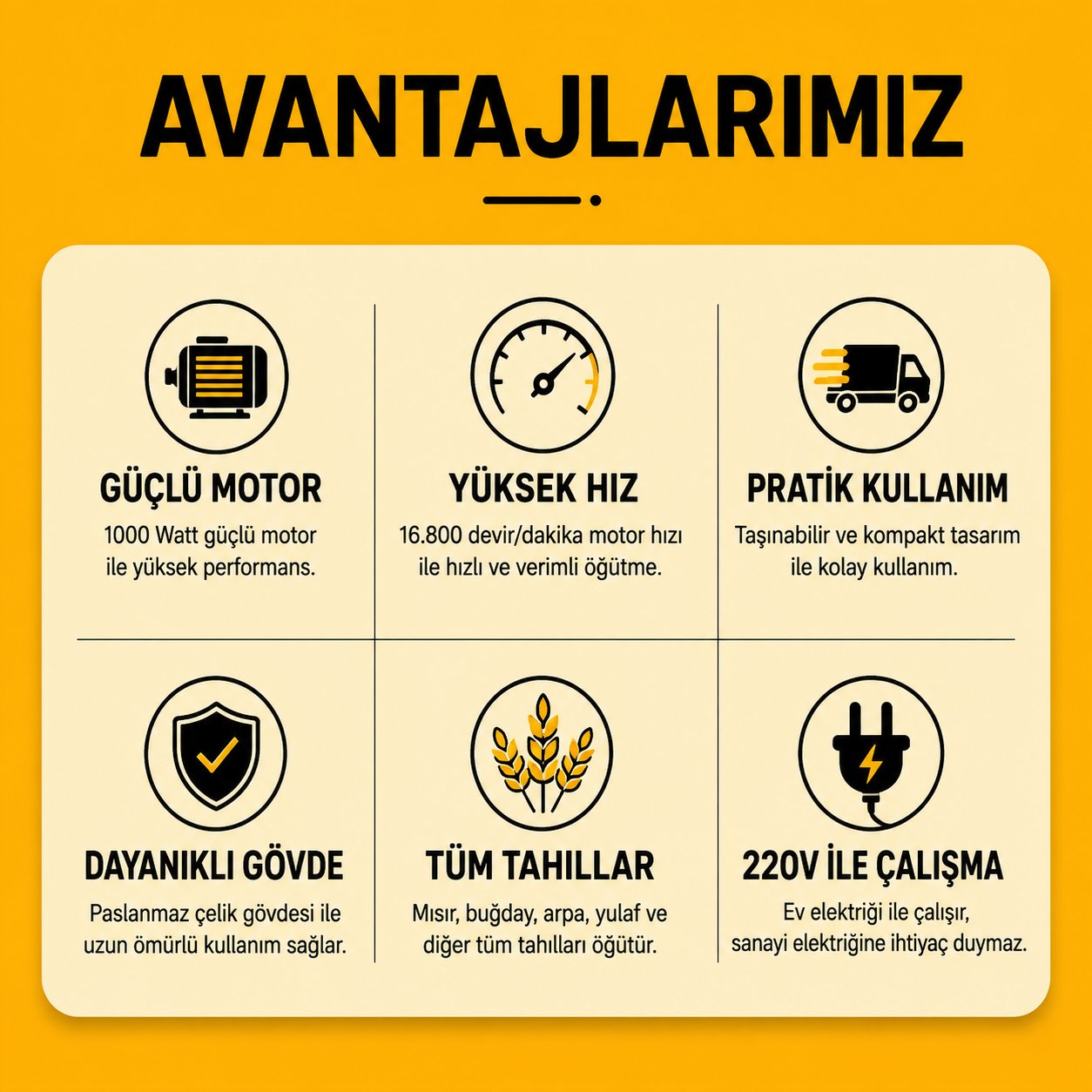 30 Litre Paslanmaz Çelik Tahıl Öğütücü Makinesi