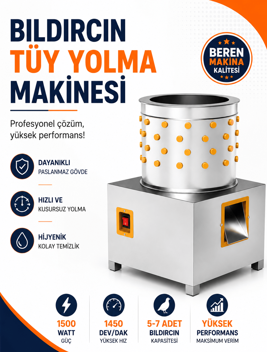 Bıldırcın Tüy Yolma Makinesi