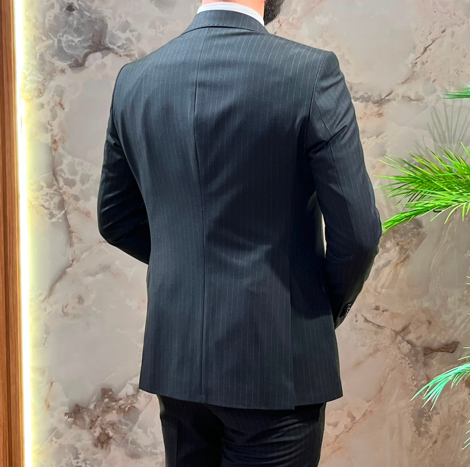 SLİMFİT ÇİZGİLİ TAKIM ELBİSE 
